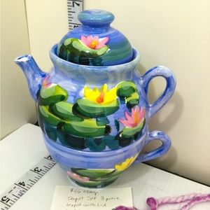 Teapot Set 3 pcs with Lid Boston Lotus